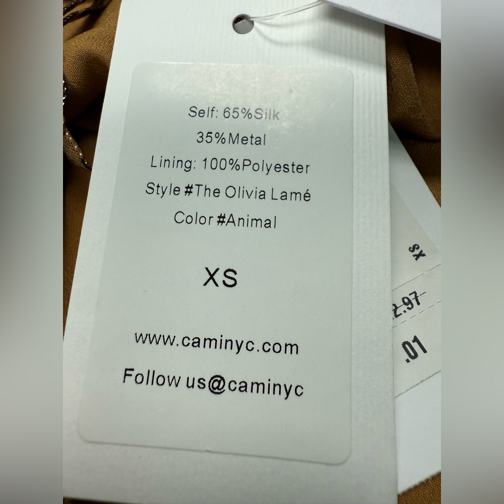 Cami nyc the Olivia lamé in metallic animal print size xs - Picture 4 of 4